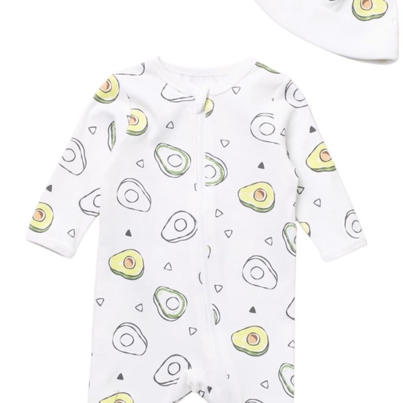 FOCUS AVOCADO FOOTIE ONESIE - Picture 2 of 6